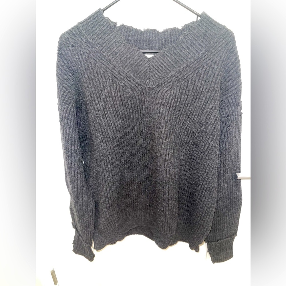 Helmut Lang distressed wool sweater